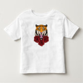 Tiger mit Rose Kleinkind T-shirt (Vorderseite)