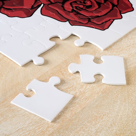 Tiger mit Rose Puzzle (Seite)