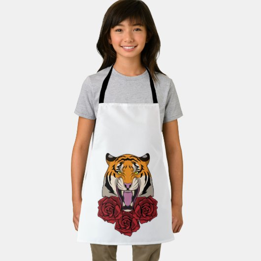 Tiger mit Rose Schürze (Insitu)