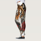 Tiger mit Rosen Leggings (Links)