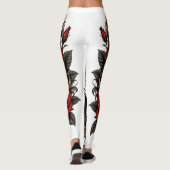 Tiger mit Rosen Leggings (Rückseite)