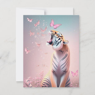 Tiger mit Schmetterlingen