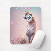 Tiger mit Schmetterlingen Mousepad (Mit Mouse)