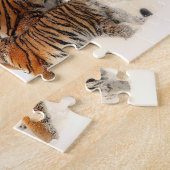 Tiger mit Schnee Puzzle (Seite)