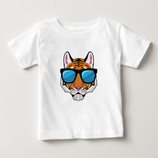 Tiger mit Sonnenbrille Baby T-shirt (Vorderseite)