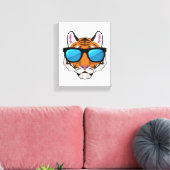 Tiger mit Sonnenbrille Leinwanddruck (Insitu (Wohnzimmer))