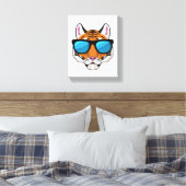 Tiger mit Sonnenbrille Leinwanddruck (Insitu (Schlafzimmer))