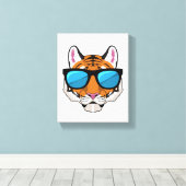Tiger mit Sonnenbrille Leinwanddruck (Insitu (Holzboden))