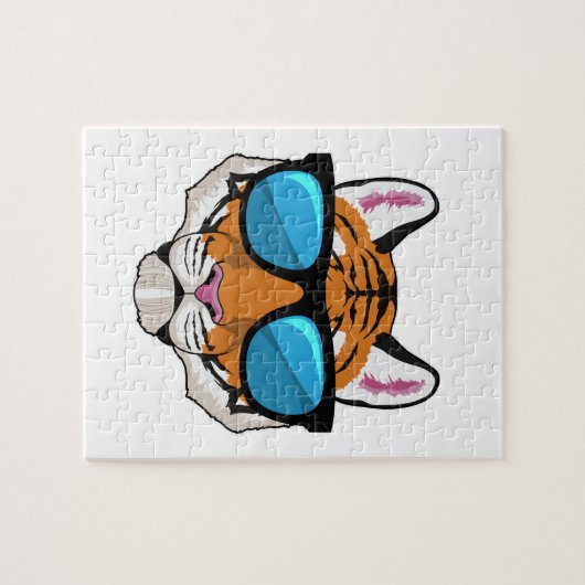Tiger mit Sonnenbrille Puzzle (Horizontal)