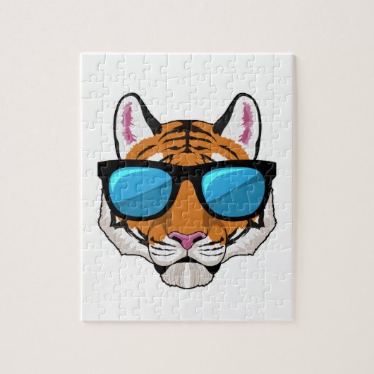 Tiger mit Sonnenbrille Puzzle (Vertikal)