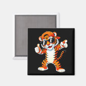 Tiger mit Sonnenbrille Tiger Tier Tiger Männer Fra Magnet (Vorderseite/Rückseite)