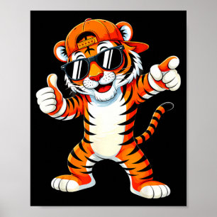 Tiger mit Sonnenbrille Tiger Tier Tiger Männer Fra Poster