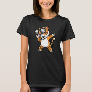 Tiger mit Sonnenbrille zu trinken Mädchen Jungen K T-Shirt