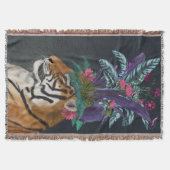 Tiger mit tropischem Headpiece Decke (Vorderseite)