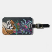 Tiger mit tropischem Headpiece Gepäckanhänger (Vorderseite horizontal)