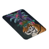 Tiger mit tropischem Headpiece Magnet (Rechte Seite)