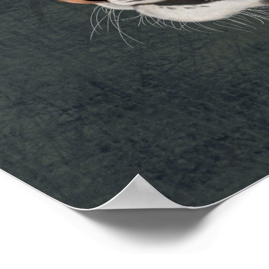 Tiger mit tropischem Headpiece Poster (Ecke)