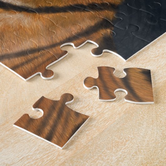 Tiger mit tropischem Headpiece Puzzle (Seite)