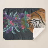 Tiger mit tropischem Headpiece Sherpadecke (Vorderseite (Horizontal))