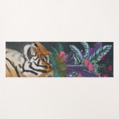 Tiger mit tropischem Headpiece Yogamatte (Vorderseite (Horizontal))