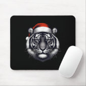 Tiger mit Weihnachtsmannmütze Weihnachten Weihnach Mousepad (Mit Mouse)