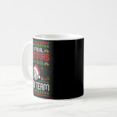 Tiger mit Weihnachtsmannmütze Weihnachtsbeleuchtun Kaffeetasse (Vorderseite Links)