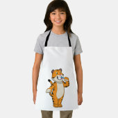Tiger mit Zahnbürste Schürze (Insitu)