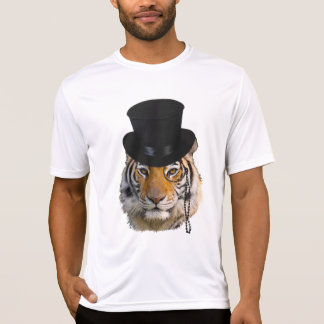 Tiger mit Zylinder und Monocle T-Shirt