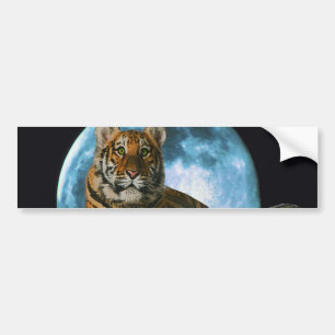 TIGER-MOND AUTOAUFKLEBER