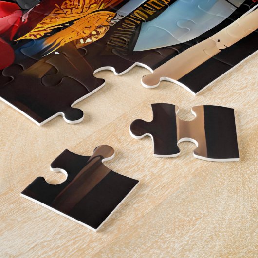 Tiger Mosaic gesteinigtes Glas Jigsaw Puzzle (Seite)