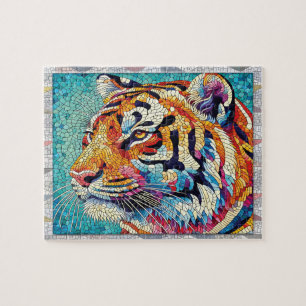 Tiger-Mosaik, Wilde Tiere, Fliesen, Geschenk, Puzzle