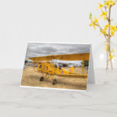 Tiger Moth 80 Jubiläum Fly-in Karte (Gelbe Blume)