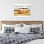 Tiger Moth Leinwanddruck (Insitu (Schlafzimmer))