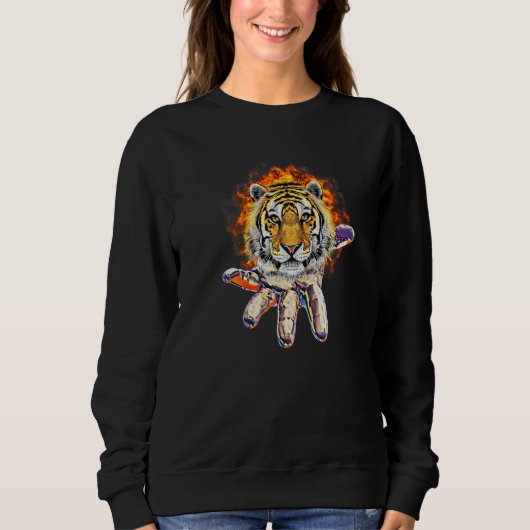 Tiger-Motiv 22 Sweatshirt (Vorderseite)