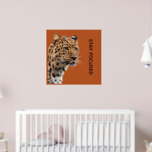 Tiger-Motivationsposter 'Bleib Fokussiert'