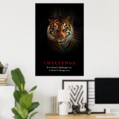 Tiger Motivierend Challenge Poster (Heimbüro)
