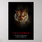 Tiger Motivierend Challenge Poster (Vorne)