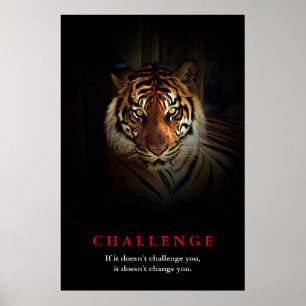 Tiger Motivierend Challenge Poster