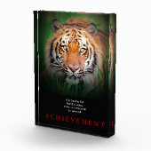 Tiger Motivierend Errungenschaften Fotoblock (Rechts)