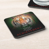 Tiger Motivierend Errungenschaften Getränkeuntersetzer (Linke Seite)