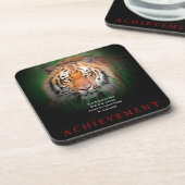 Tiger Motivierend Errungenschaften Getränkeuntersetzer (Linke Seite)