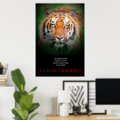Tiger Motivierend Errungenschaften Poster (Heimbüro)