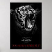 Tiger Motivierend Errungenschaften Poster (Vorne)