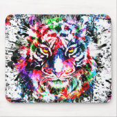 Tiger Mouse Pad | Farblich Zeichnend | Abstrakte K Mousepad (Vorne)