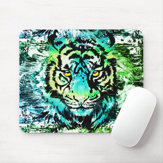 Tiger Mousepad - farbenfrohe Tiger Eyes Mouse Pad (Mit Mouse)