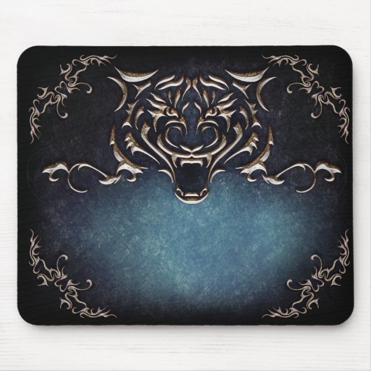 Tiger Mousepad/setzte Ihre Wörter Mousepad (Vorne)