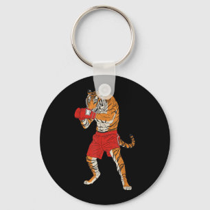 Tiger Muay Thai Kickboxer MMA Kickboxing Kampfspor Schlüsselanhänger