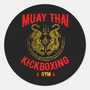 Tiger Muay Thai Kickboxing Gym Mixed Martial Arts  Runder Aufkleber