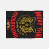 Tiger Muay Thai Kickboxing Gym Mma Training Gift _ Fleecedecke (Vorderseite (Horizontal))
