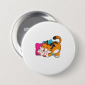 Tiger müde button (Vorne & Hinten)
